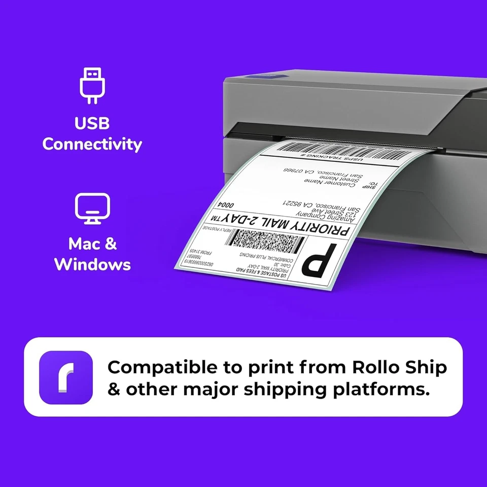 Compact Shipping Label Printer - Windows & Mac - Image 4 of 4