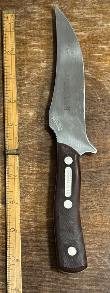 老式 Schrade Walden 旧计时器 150T 布克钻固定刀片刀美国鹿 — 第 2/4 张图片