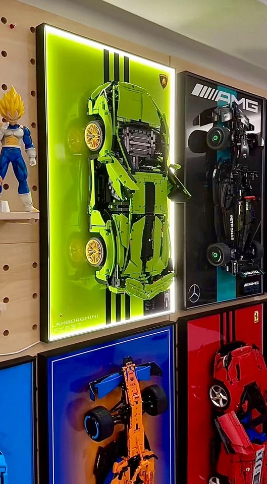 Marco de montaje en pared con pantalla LED de 31,5" para LEGO 42115 Lamborghini Sián FKP 37 (C) Foto 3 de 4