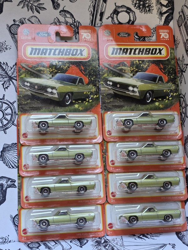 2023 Matchbox MBX Highway 1970 Ford Ranchero #17 Lot Of 8