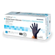 McKesson Confiderm LDC Nitrile Exam Glove Standard Cuff Length LARGE 250 per Box
