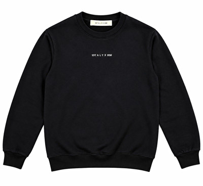 1017 ALYX 9SM Men s Black Pullover Crewneck Logo Graphic Sweatshirt Size S