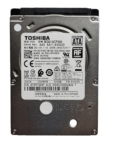 TOSHIBA 500GB Laptop HD 2 .5" SATA | 7 Betriebsstunden