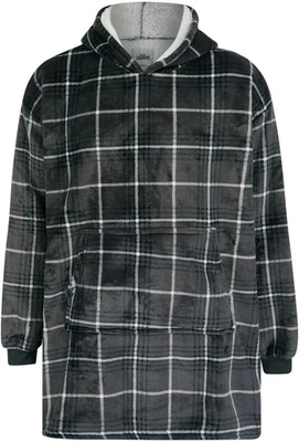 Tokyo Laundry Lenox Fleece Oversized Blanket Hoody Grey Stylish Hooded Pockets