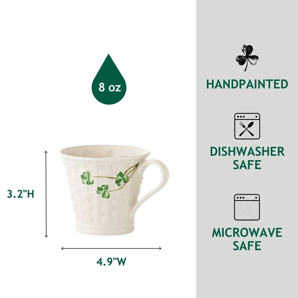 Juego de dos tazas de trébol, 8 oz cada una Foto 2 de 4