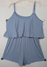 Romper - Casual Spaghetti Strap - Sleeveless Beach Shorts Jumpsuits - Size L