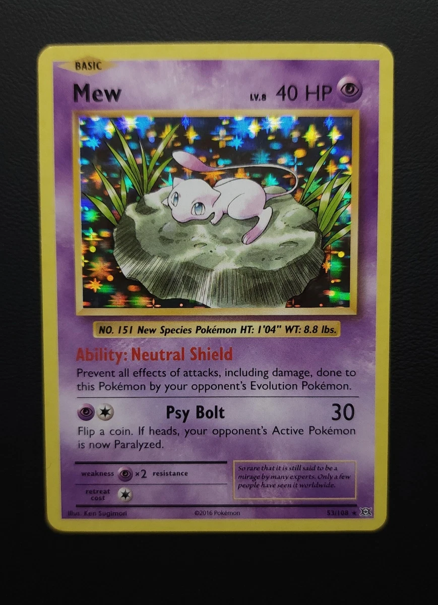 Pokémon Mew Pokémon TCG XY Individual Collectible Card Game Cards