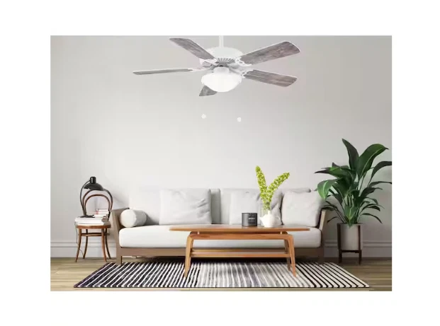 Hampton Bay Trice 44 in. LED Matte White Ceiling Fan YG269AP-MWH - Image 4 of 4