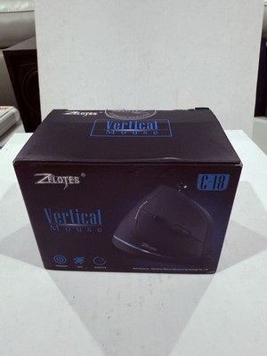 Zelotes C-18 Vertical Wired Gaming Mouse Black 10000DPI RGB Ergonomic 11 Buttons