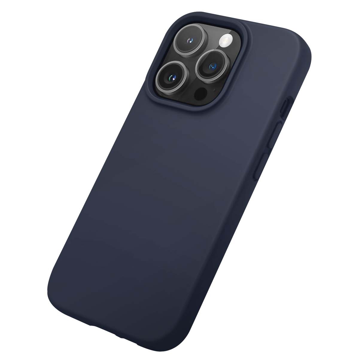 Coque silicone premium bleu pour iPhone 14 Pro avec doublure microfibre Jaym - 3