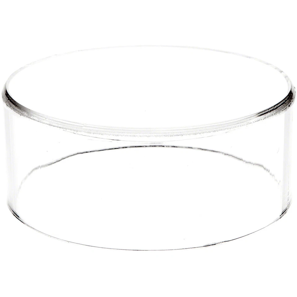 Plymor Clear Acrylic Round Cylinder Display Riser, 2" H x 5" D