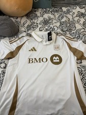 adidas Los Angeles FC LAFC MLS Soccer Jersey White/Gold Jeeter  edition Men's XL