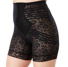 Rago 6207 No Roll High Waist Lace Thigh Slimmer with Extra Firm Support 3X/36