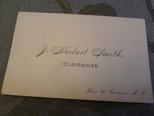 1900 Smith Electrician Corona Queens LI NYC Business Card