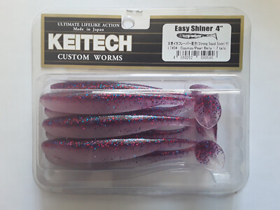 Keitech Easy Shiner 4'' Soft Plastic Lures Cosmos/Pearl Belly (LT#34) Colour