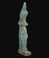 UNIQUE PHARAONIC HANDMADE ANCIENT EGYPTIAN HORUS Protect Queen Royal Statue (BD)