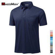 Men's Short Sleeve Polo Shirts Summer Quick Dry Casual Sport Fishing Golf Shirts