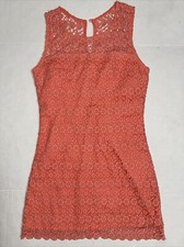 NEW HOLLISTER Lace Mini Dress Peach Orange Sz 5