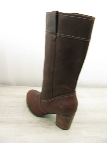 Timberland Tall Western Boot Women 8.5 Brown Leather Waterproof EU 39.5 *NEW - Picture 6 of 24