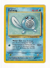 Poliwag 59/102 Base Set Unlimited Common Pokemon WOTC Vintage Heavy Played HP