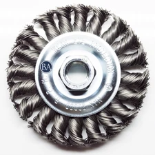 4" Standard Twist Knot Wire Wheel - Carbon Steel (5 Pack)