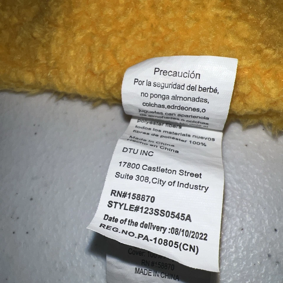 DTU Inc Blanco Margarita Amarillo Lovey Bebé Manta de Seguridad Peluche Lovey Chupete Foto 2 de 4