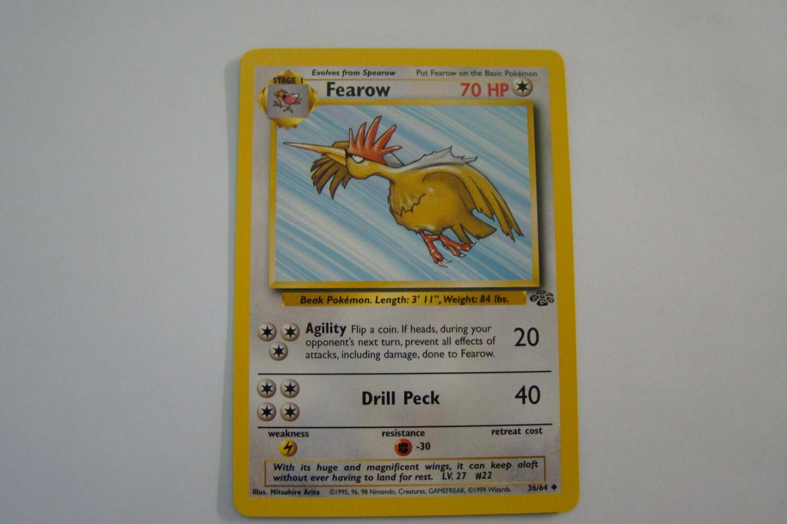 Pokemon TCG Jungle Fearow 36/64 Uncommon Unlimited NM