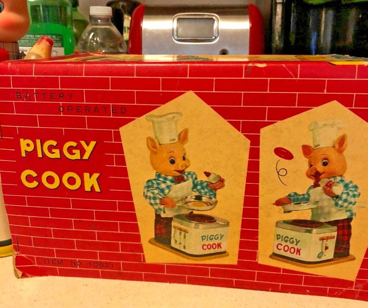 TIN TOY PIGGY COOK JAPAN BATTERY | eBay TIN TOY PIGGY COOK JAPAN BATTERY | eBay