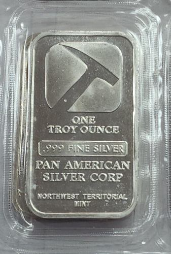Sealed Pan American Northwest Territorial Mint 1oz .999 Vintage Silver Bar - 第 1/12 張圖片