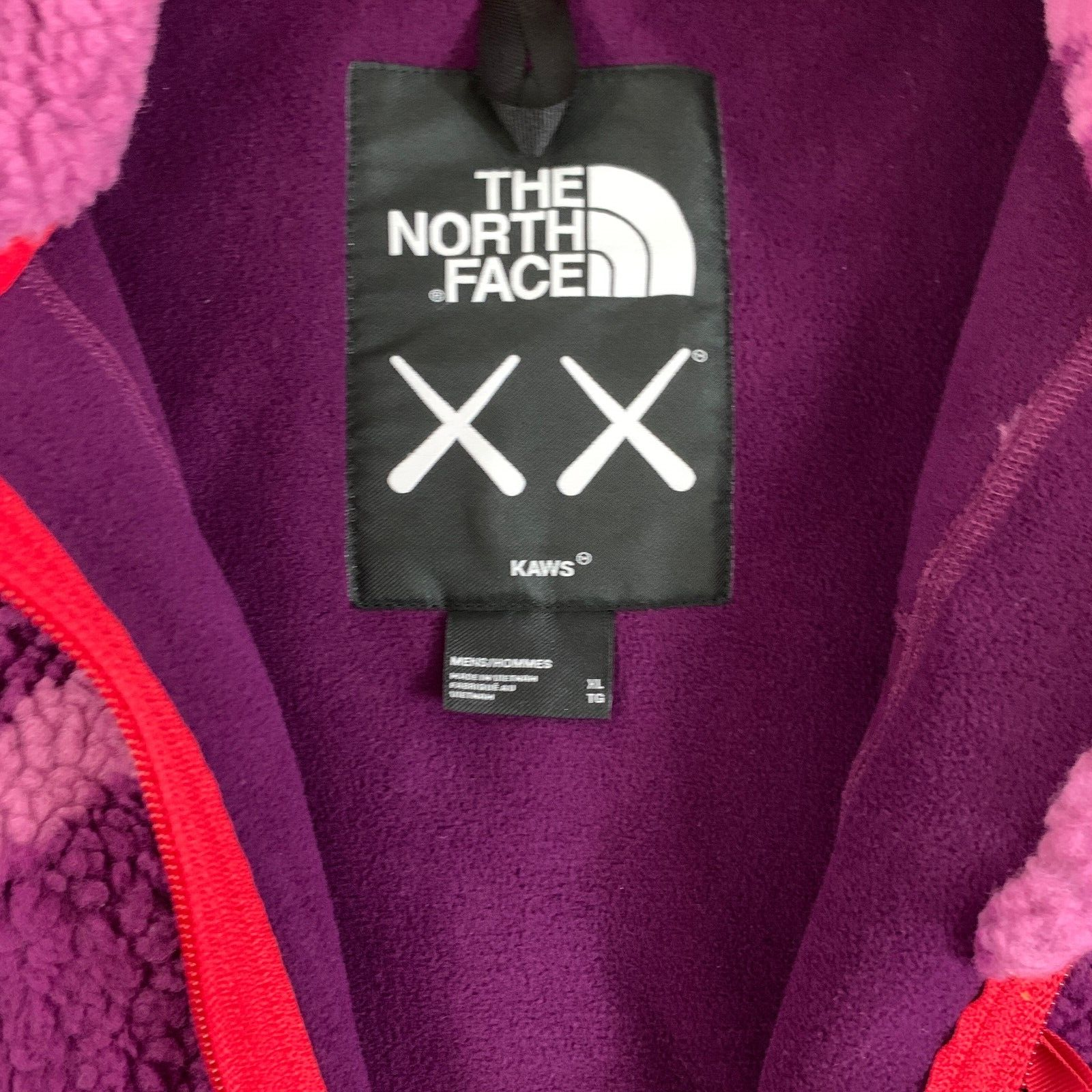 THE NORTH FACE KAWS FREERIDE FLEECE JACKET XL GUCCI 