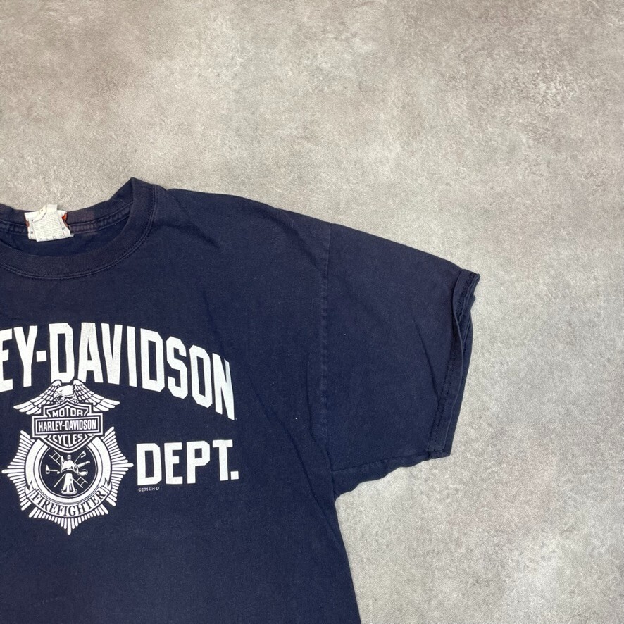 Harley Davidson T-Shirt Mens Graphic Biker Short Sleeve Tee, Navy, XL image 3