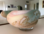 Vtg. 1980's Tony Evans Raku Pottery Centerpiece Bowl SIGNED 13.0L x 9.75W x 6.5H — photo 4