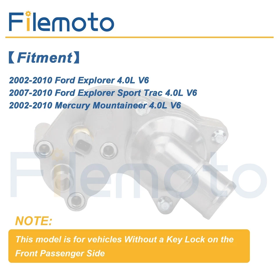 Carcasa de termostato de aluminio con sensor para Ford Explorer Sport Trac 07-2010 4,0 L Foto 3 de 4