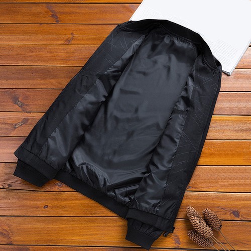 Giacca a vento uomo baseball bomber biker slim casual faddish blazer top coat - Foto 8 di 11