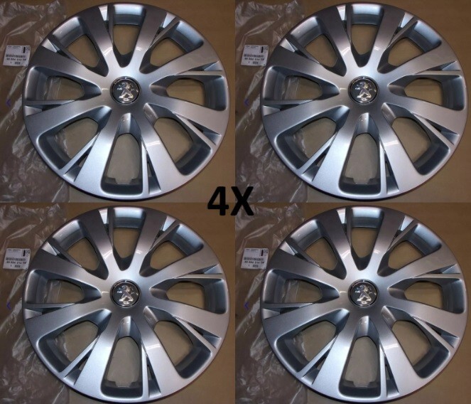 4 enjoliveurs de roue 15 pouces originaux pour Peugeot 208