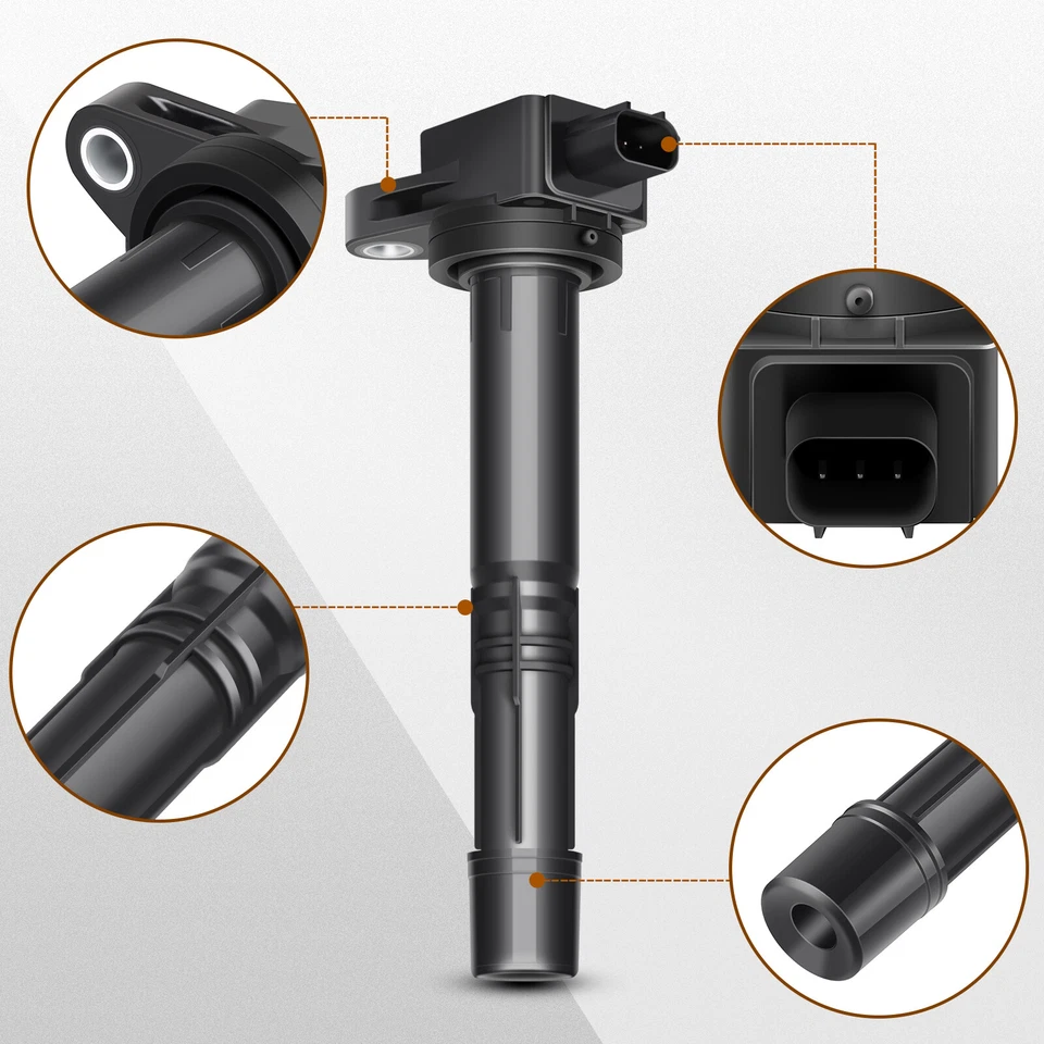 Paquete de 4 bobinas de encendido para Honda Crosstour CR-V 2012-2013 2010-2016 L4 2,4 L Foto 3 de 4