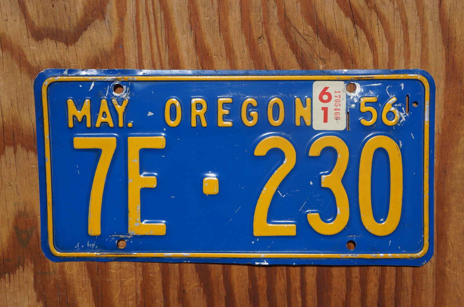 1961 OREGON License Plate 7E 230 eBay
