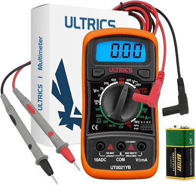 ULTRICS Professional Digital Multimeter Voltmeter Current Voltage Tester Circuit Checker