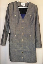 Pomander Place Tuckernuck Tweed Keira Dress In Coventry Metallic - Size Medium