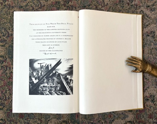 SIGNED LYND WARD For Whom the Bell Tolls Ernest Hemingway 1942 #207 Limited Ed - Picture 10 of 13