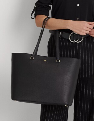 Lauren Ralph Lauren Crosshatch Leather Large Sophisticated
