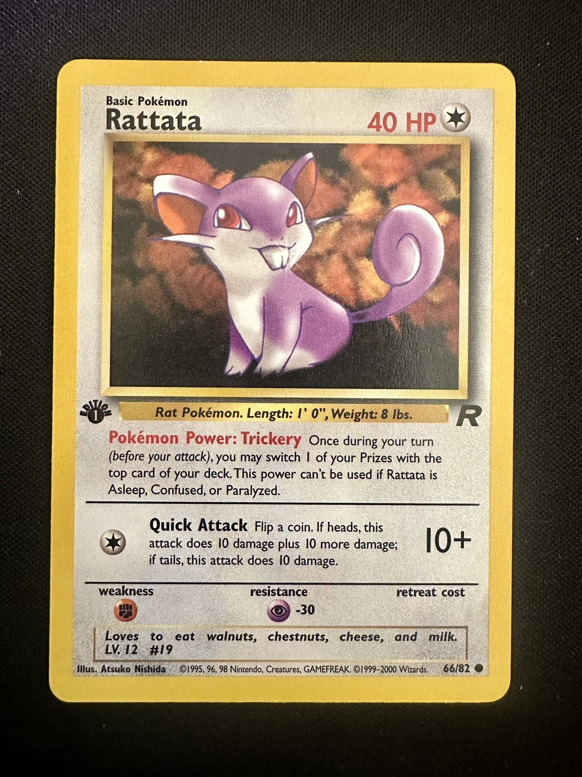 Rattata - 66/82 - 1st Edition Common - Team Rocket - Pokémon TCG - NM