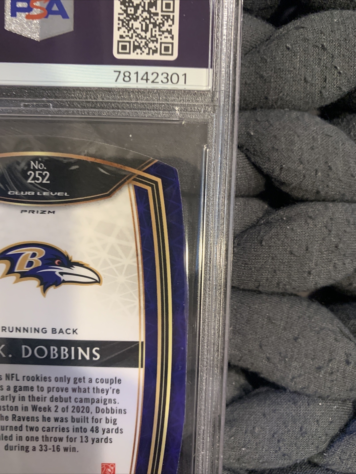 2020 Panini Select JK Dobbins Die-Cut Prizm Purple #252 PSA 10 Gem Mint Pop 2 view 20