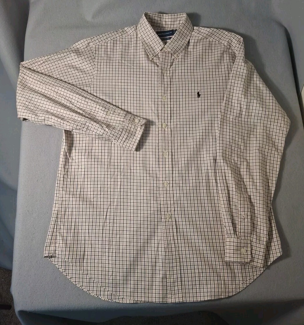 Camicia Ralph Lauren Golf Oxford in tessuto da uomo L a quadri pony vestibilità classica OCBD
