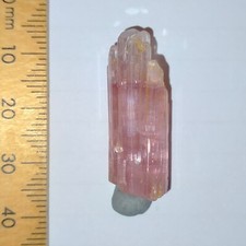Tourmaline bicolor gemmy rough gemstone crystal Elbaite mineral specimen 29.7ct
