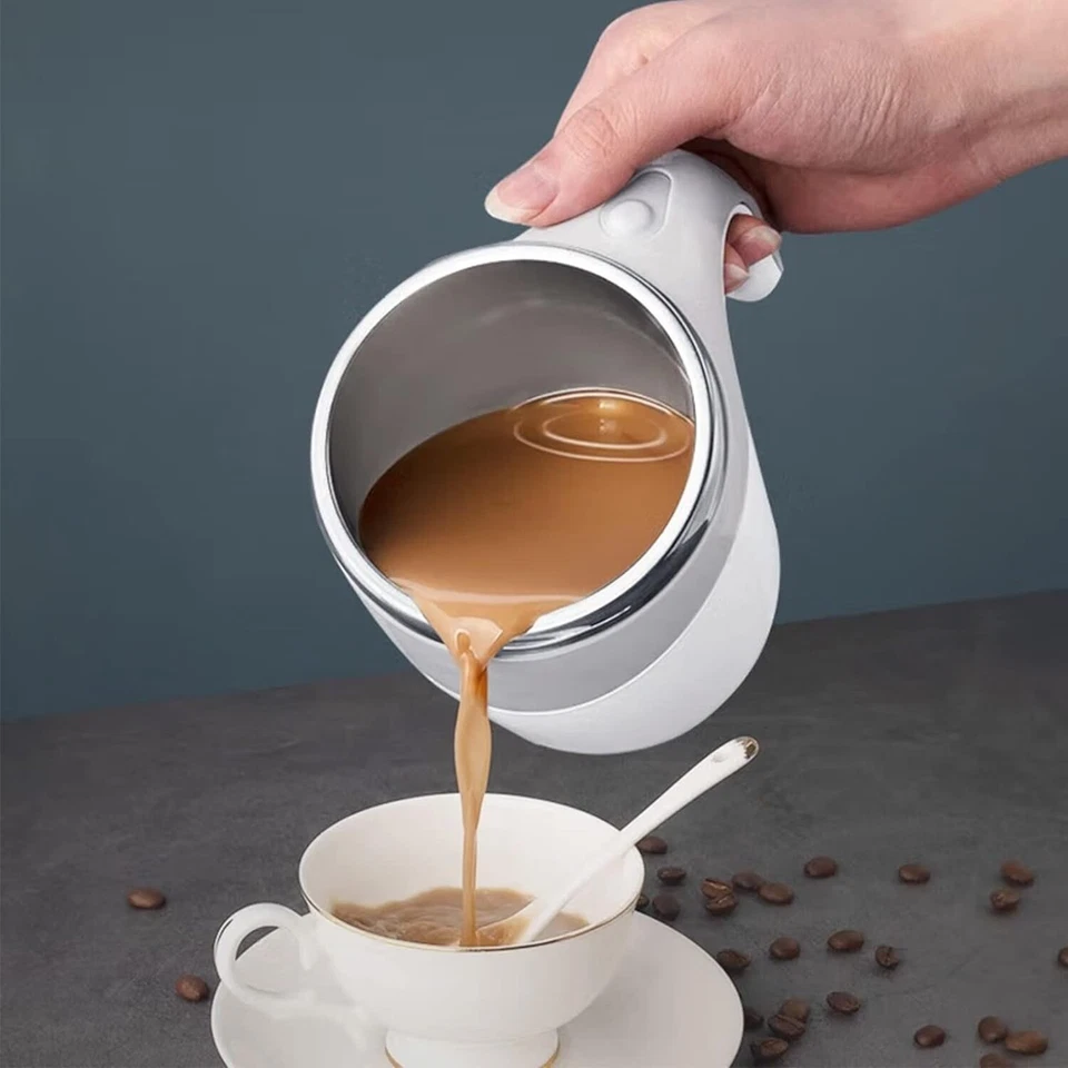 Taza magnética viral TikTok auto agitadora café té proteína batido aislado Foto 4 de 4