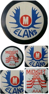ELANS MIDGET AAA ELK HORNS PUCK VINTAGE Québec AAA Mauricie Élans made in   
