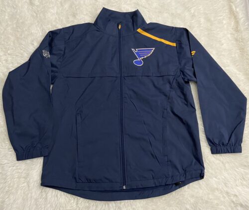 St. Louis Blues Fanatics Pro Water Resistant Full Zip Jacket Blue Men’s M New