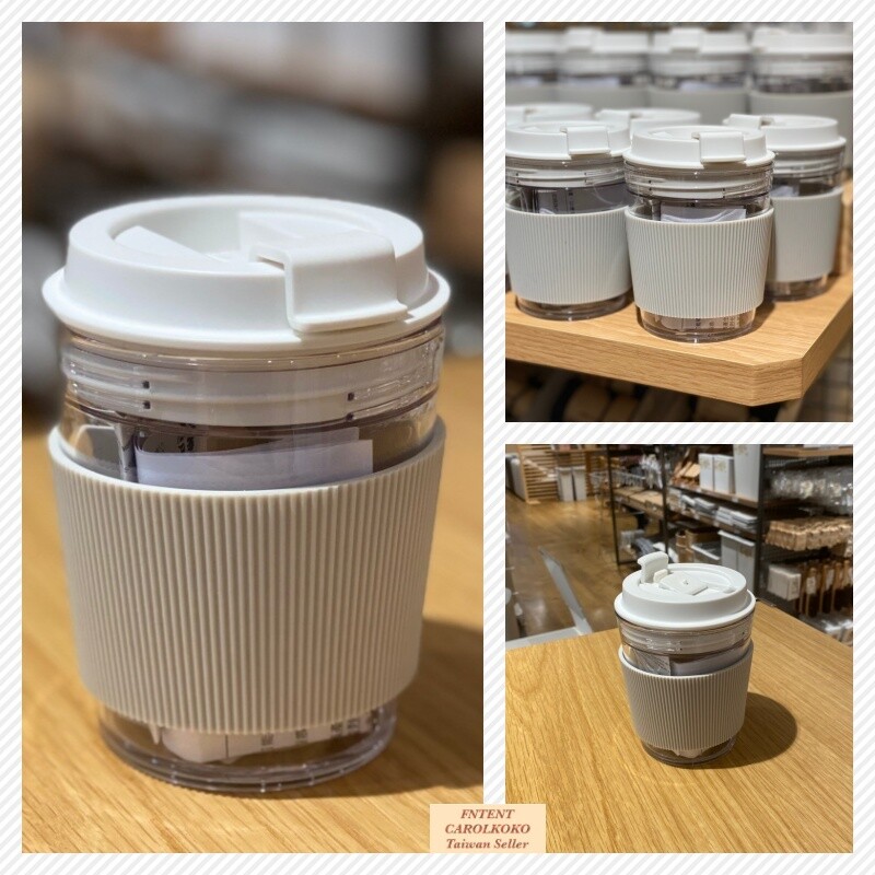 MUJI] Portable Clear Tumbler/ Reusable Coffee Cup with Cup