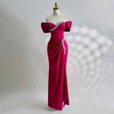 Floor Length Off Shoulder Sweetheart Party Dress Column Ruched Formal Prom Gowns